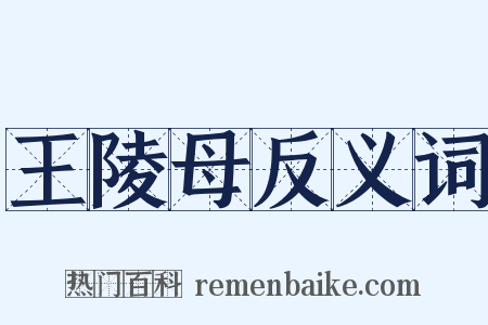 王陵母反义词是什么意思的图片